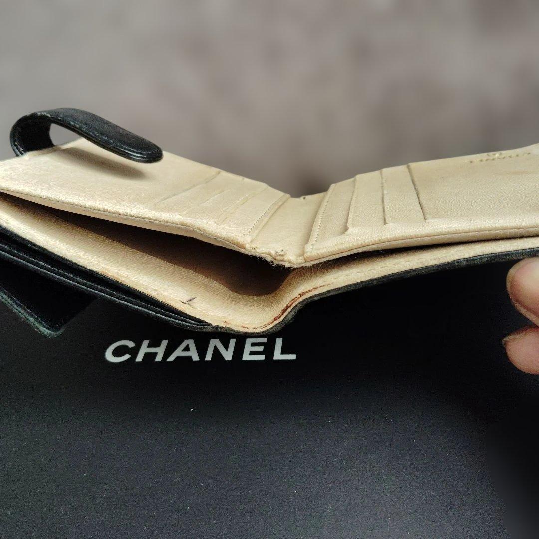 CHANEL 二つ折り財布 ブラック