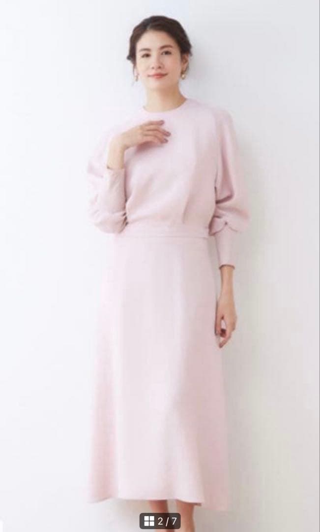 美品‼︎デザインワークス　ジョーゼットワンピース　ピンク38