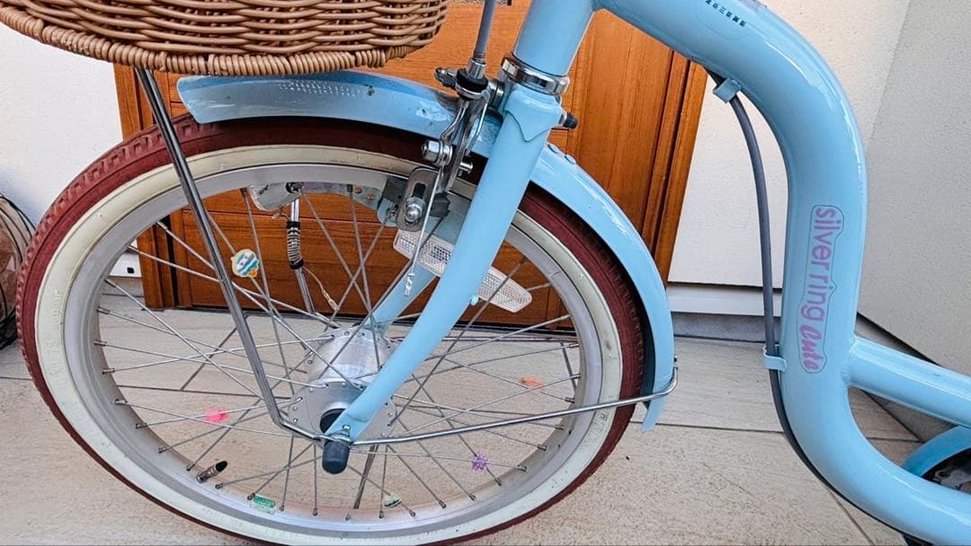 ぷぷぷ子供用自転車　ダイワサイクル シルバーリングキュート　水色20インチ
