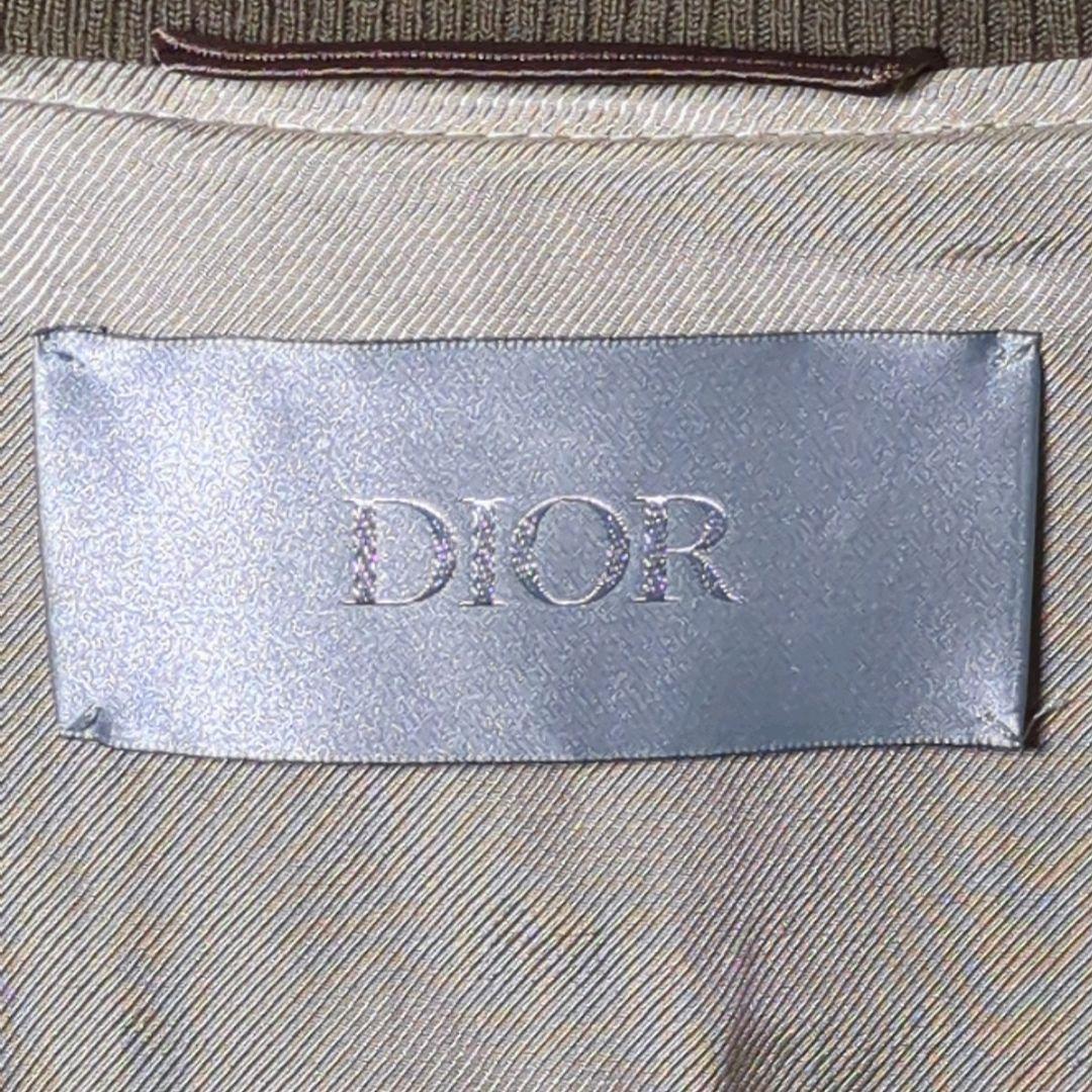 ディオール DIOR ほぼ新品 ブルゾン S 茶 ブラウン 刺繍 ワッペン多数