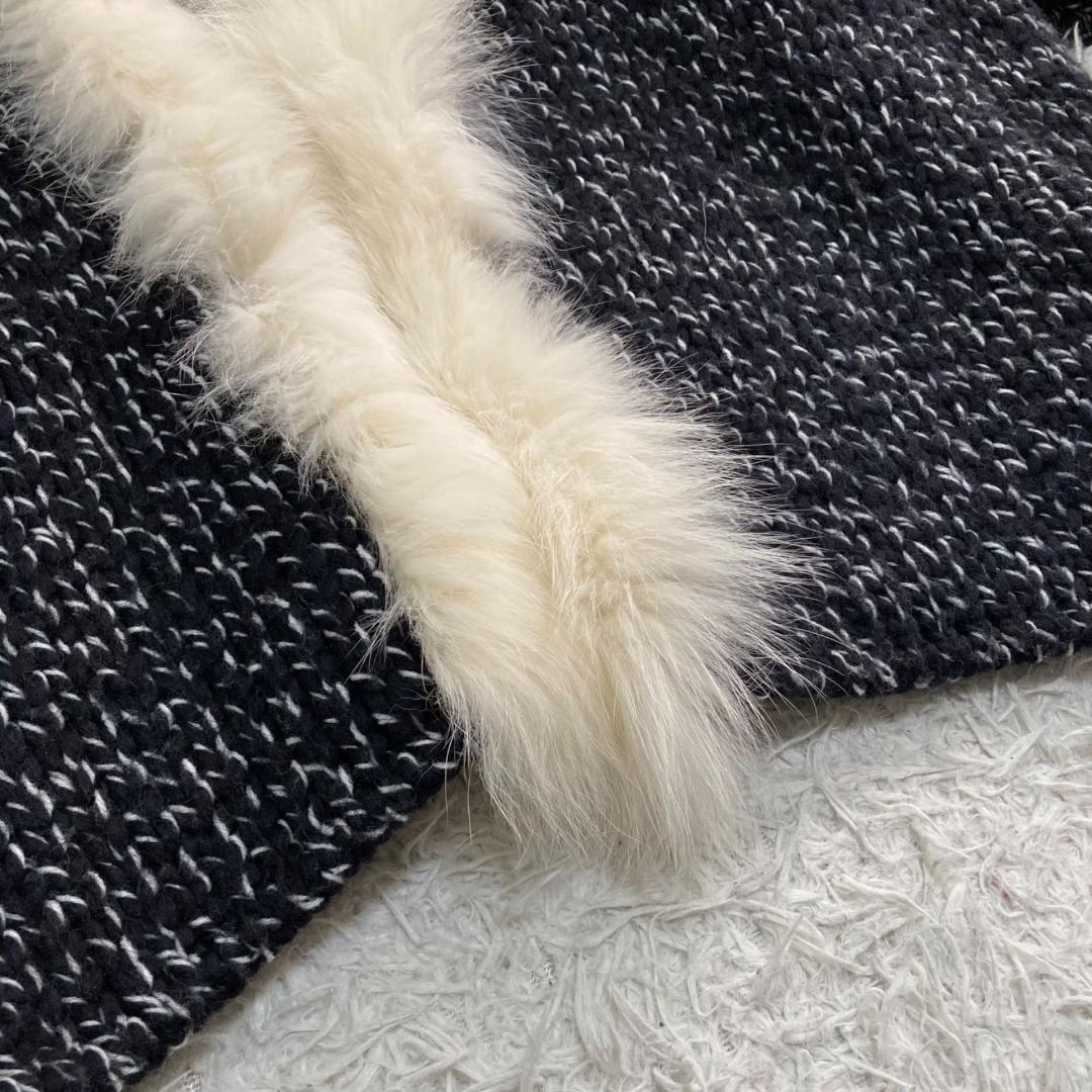 15266✨ヘルノ ニットアンサンブル ノースリーブ&ファー付きカーディガン