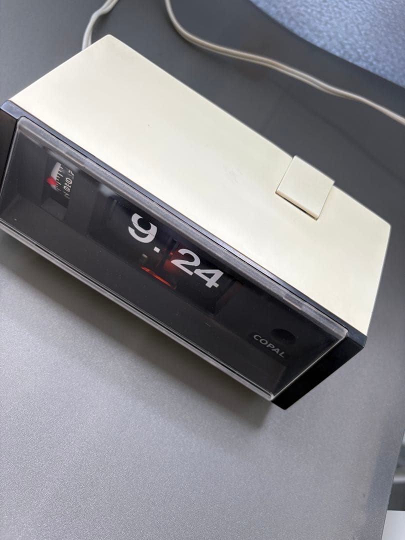 昭和レトロ コパルパタパタ時計 RP-244 COPAL 白 <No.905>