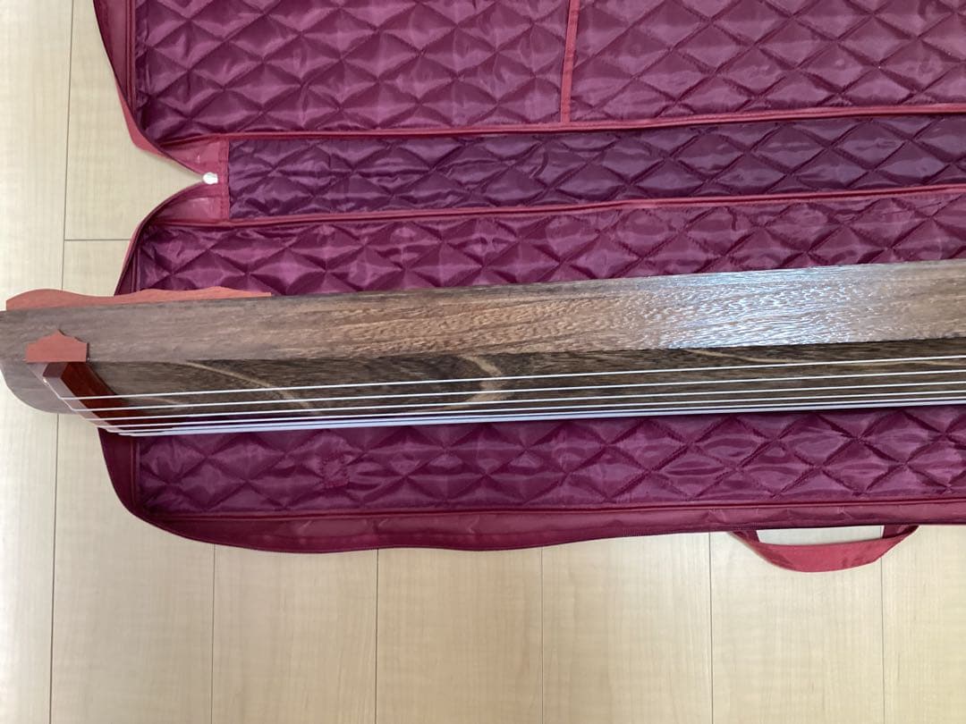 短筝 127cm 13弦　箏柱、ケース付き