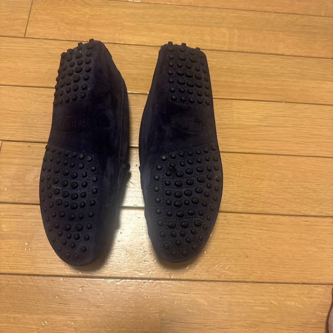 TOD'S ダークブルー フリンジローファー