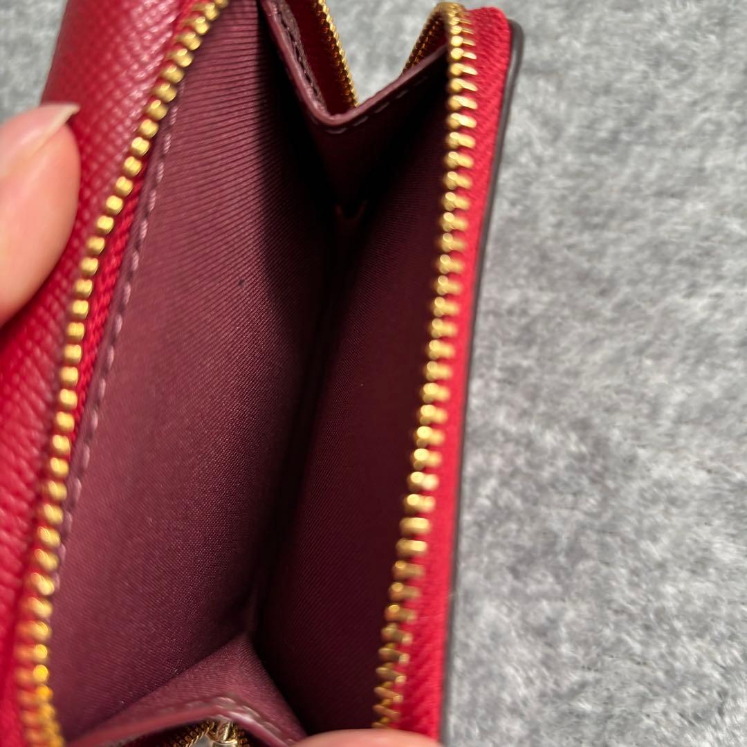 COACH 三つ折り財布 ワインレッド 保存袋付き