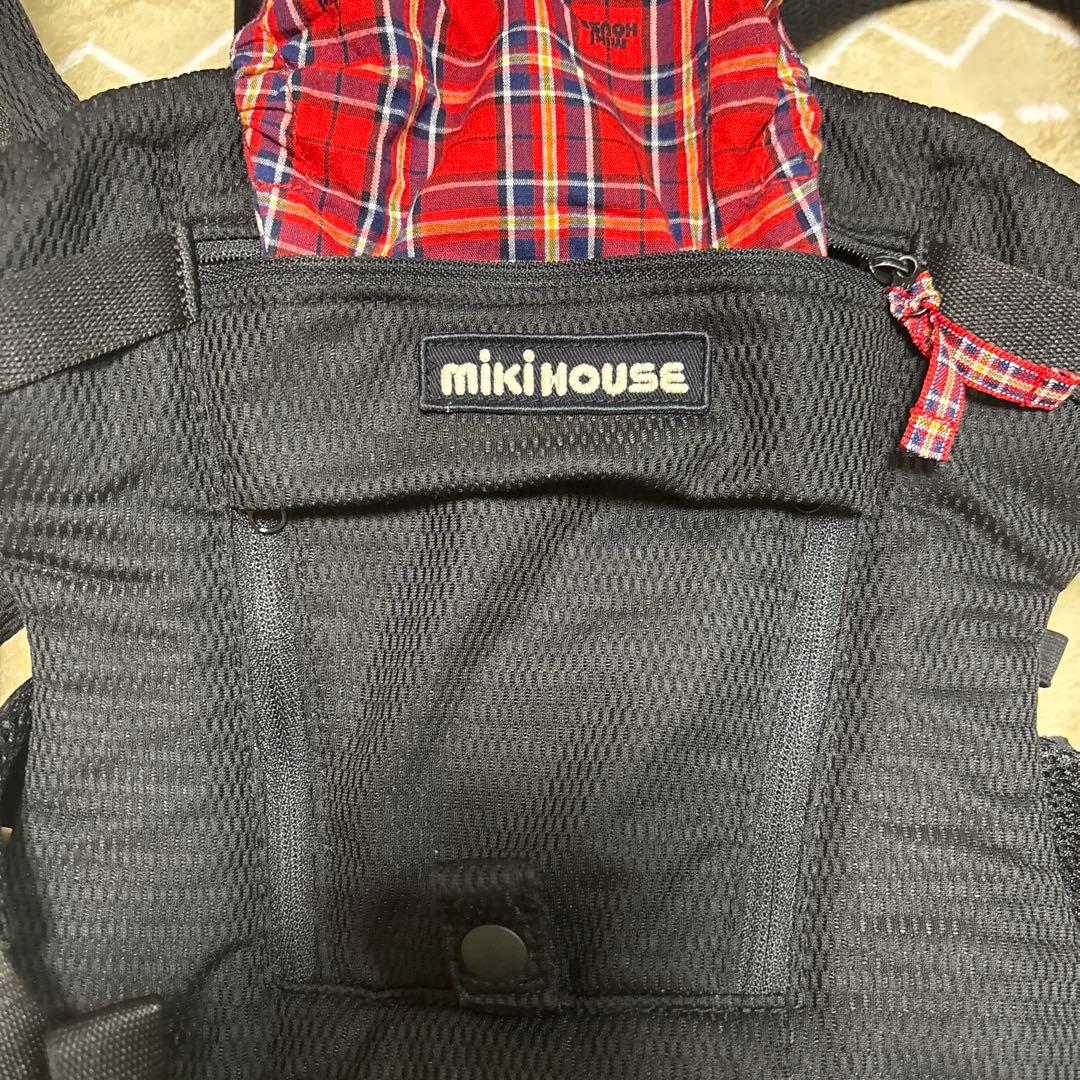mikiHOUSE 黒 メッシュ抱っこひも