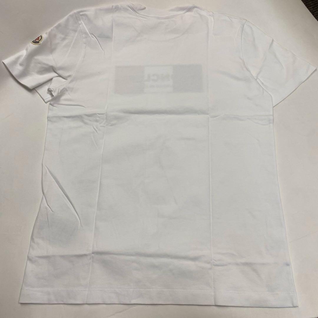 MONCLER ロゴ Tシャツ ホワイト　Lサイズクリーニング済み