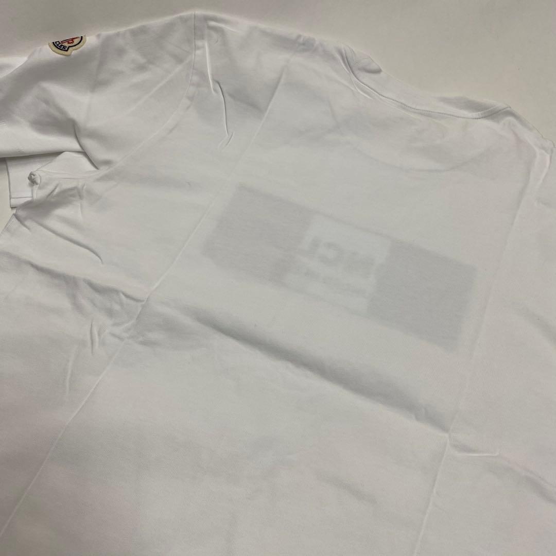 MONCLER ロゴ Tシャツ ホワイト　Lサイズクリーニング済み