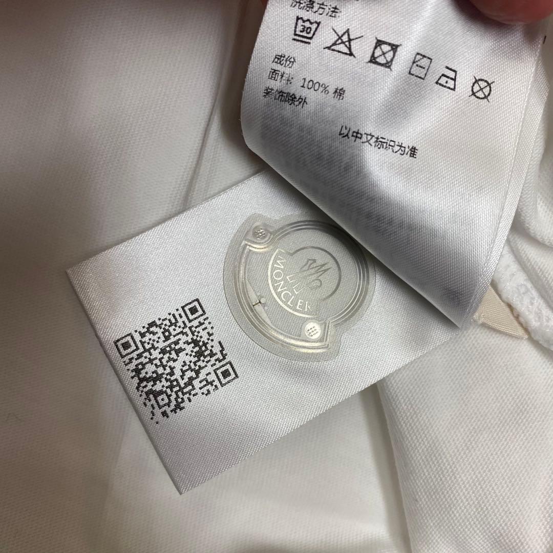 MONCLER ロゴ Tシャツ ホワイト　Lサイズクリーニング済み