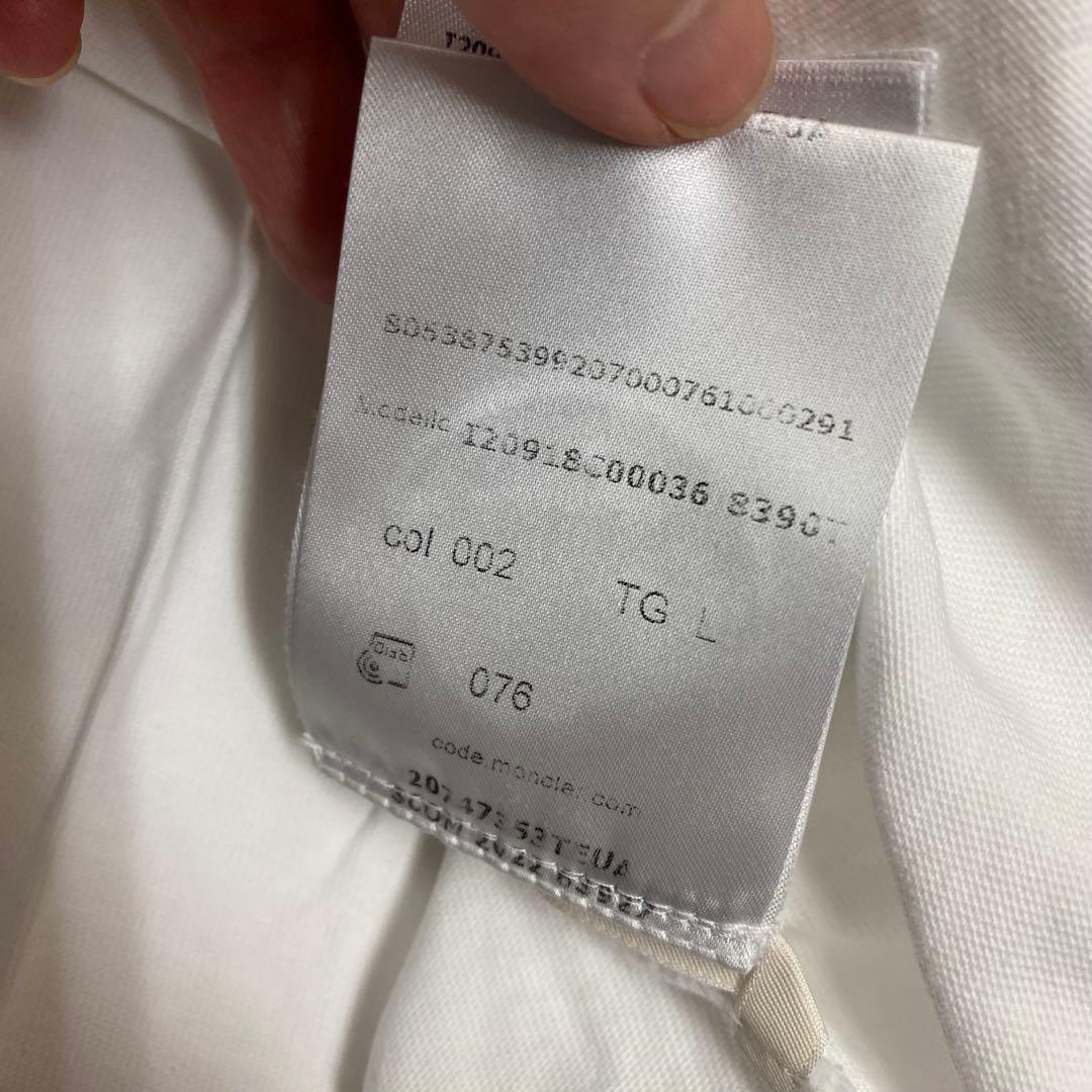 MONCLER ロゴ Tシャツ ホワイト　Lサイズクリーニング済み