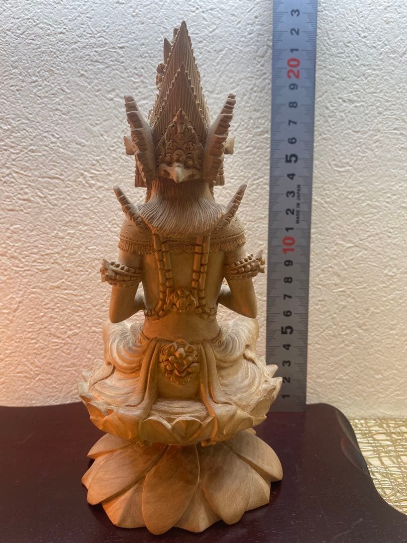 ⁂ 総白檀？　インドネシア　仏像　木彫り　精密