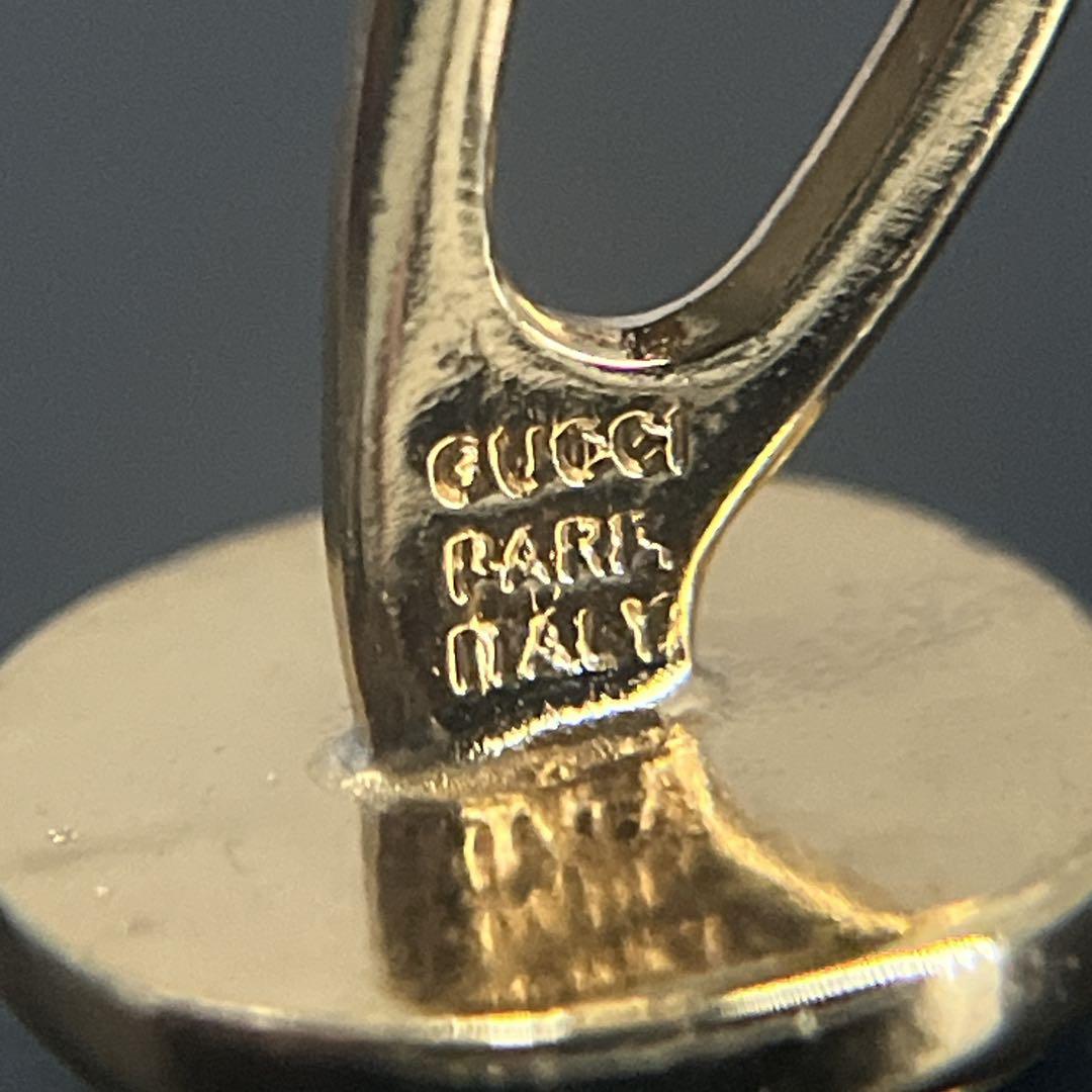 オールドグッチ　カフリンクス　インターロッキング　カフスボタン　ゴールド　刻印