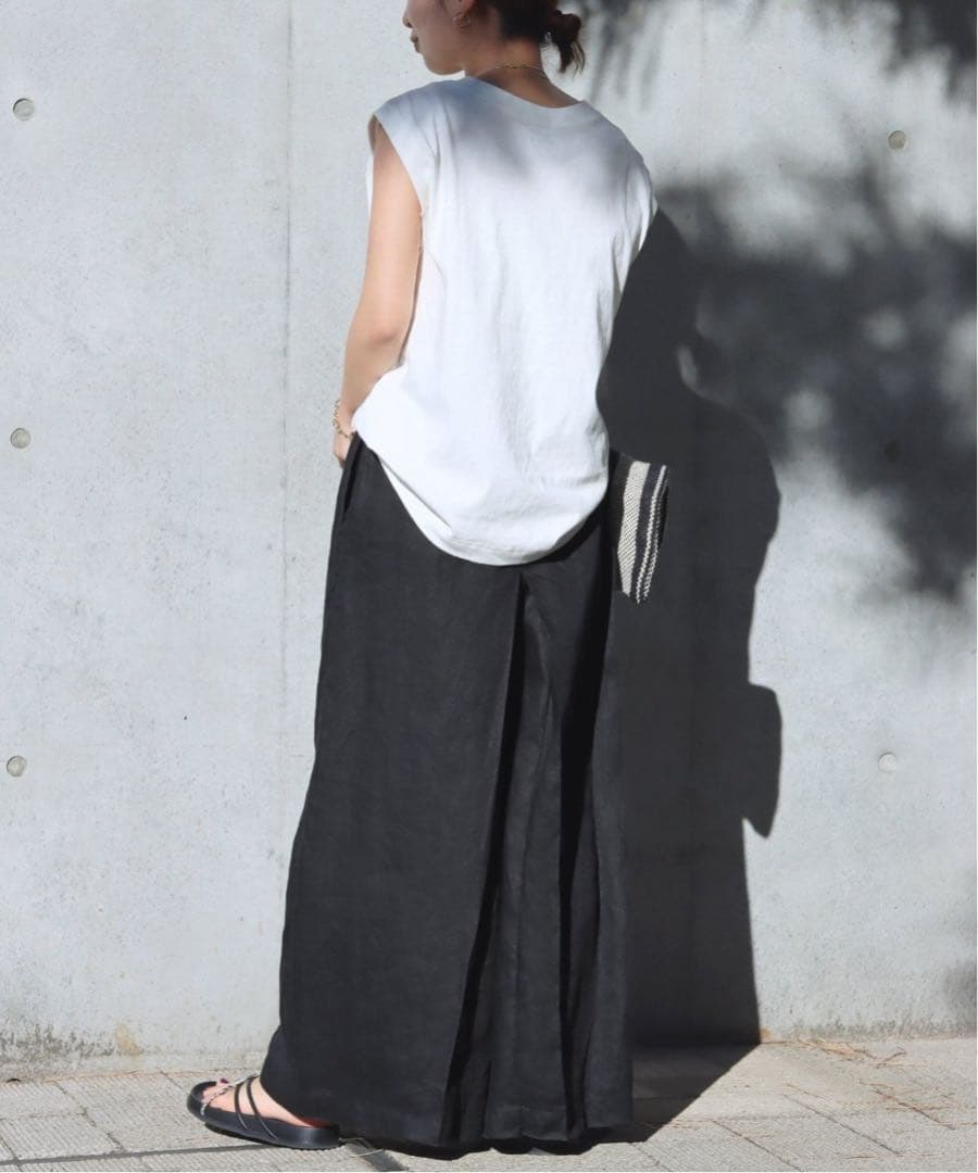 【大人気】JOURNAL STANDARD リネンタックキュロット　ワイドパンツ