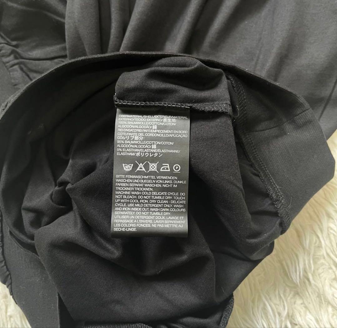 未使用級　Y-3 ワイスリー★ライトスリーライン tシャツ 黒 S 首ロゴ
