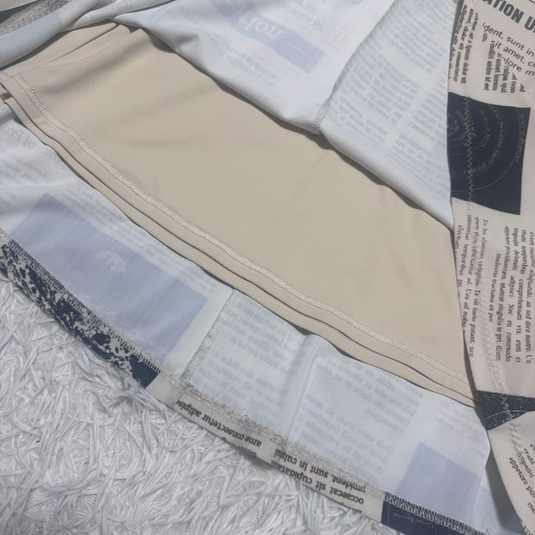 新品 AMERI UND SPACE NEWSPAPER PRINT SKIRT