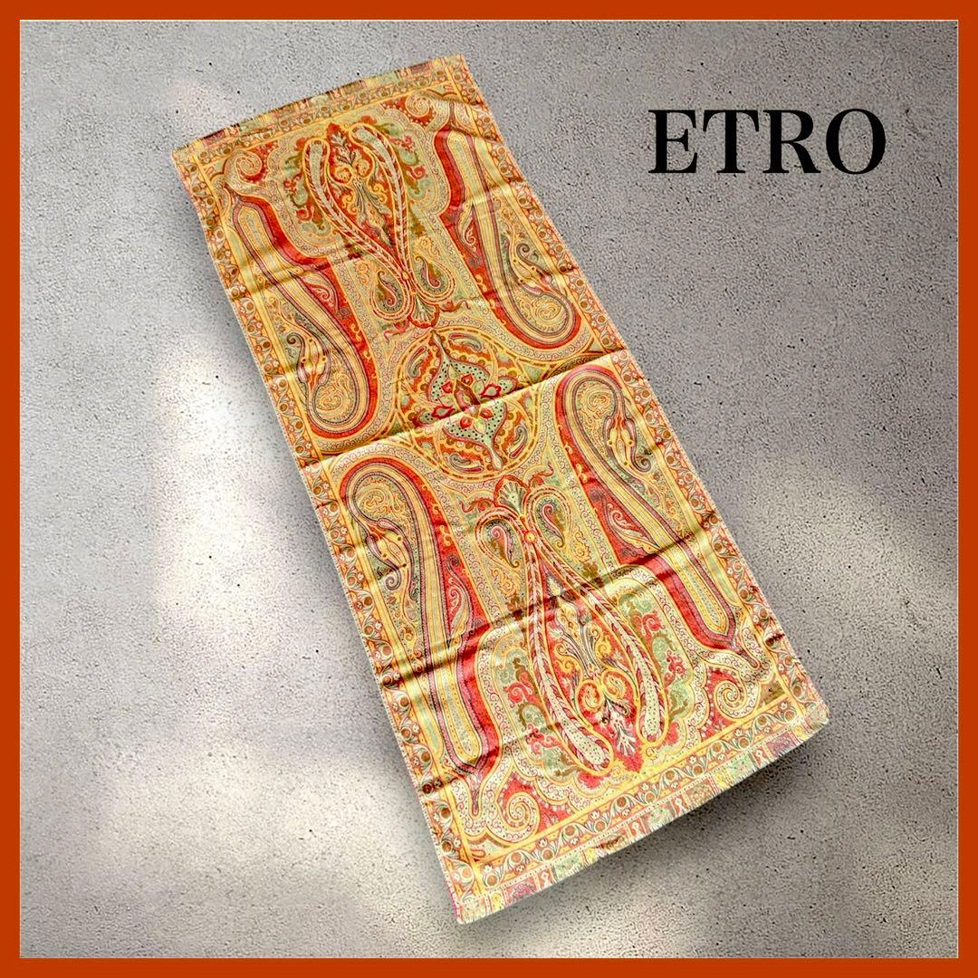 やまちゃん ✨　ETRO エトロ　スカーフ　ストール　ウール　シルク