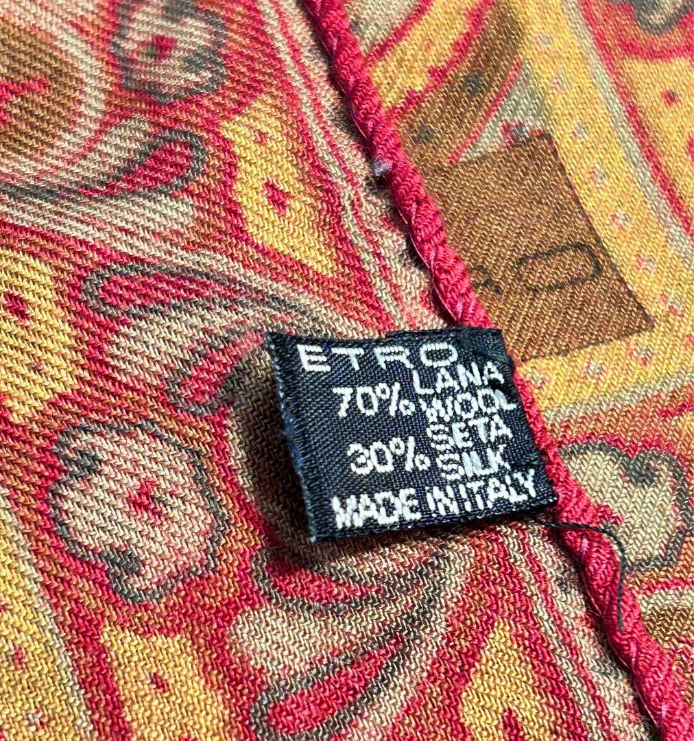 やまちゃん ✨　ETRO エトロ　スカーフ　ストール　ウール　シルク