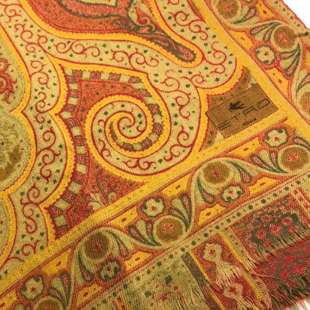 やまちゃん ✨　ETRO エトロ　スカーフ　ストール　ウール　シルク