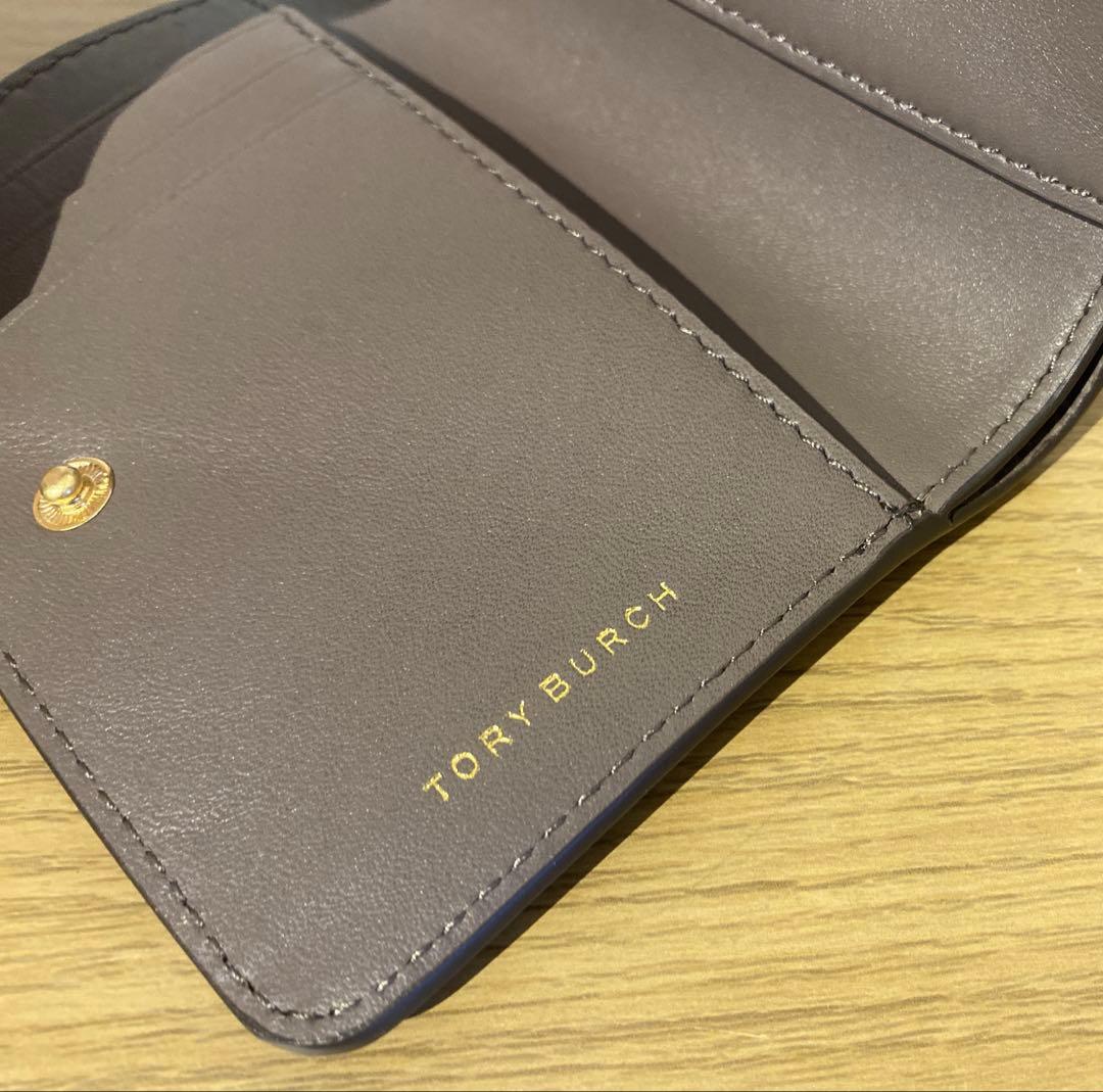 【極美品】トリーバーチ 二つ折り財布 マックグロー グレージュ
