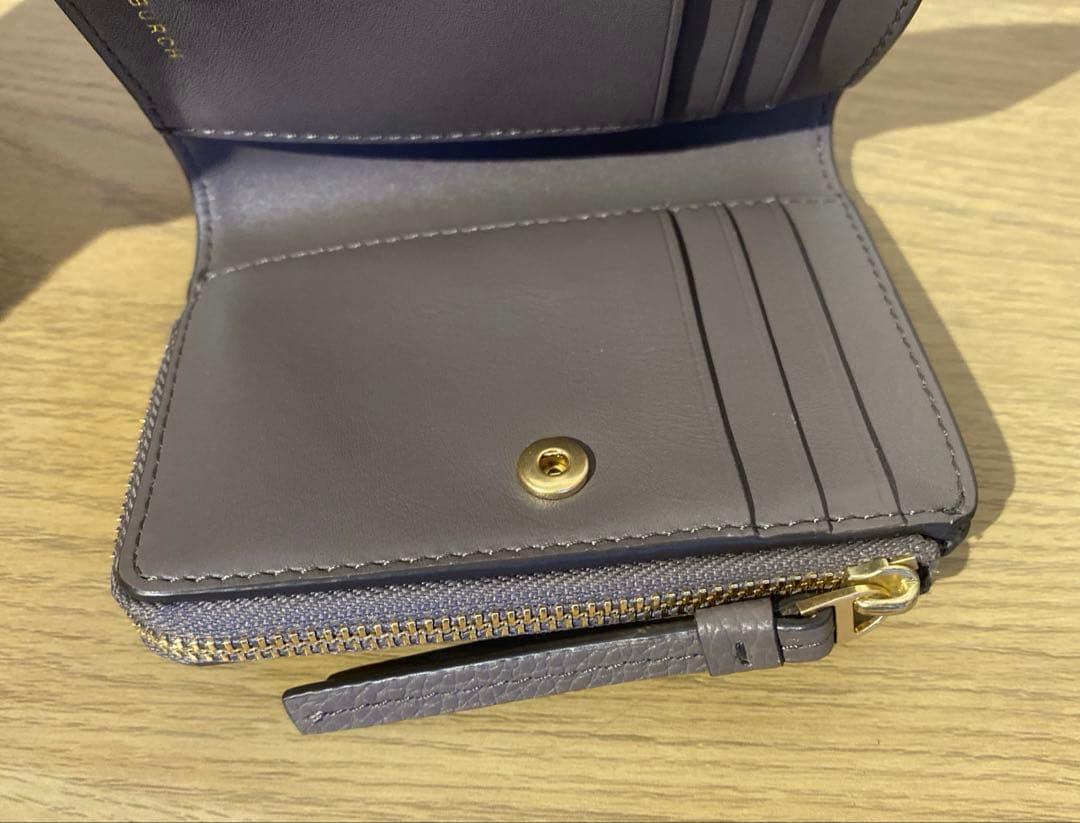 【極美品】トリーバーチ 二つ折り財布 マックグロー グレージュ