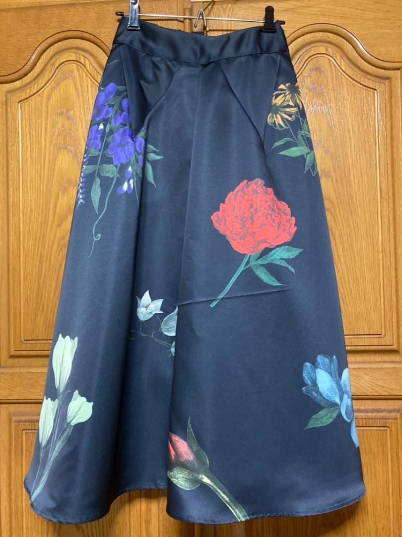 Ameri VINTAGE AMANDA FLARE SKIRT ブラック