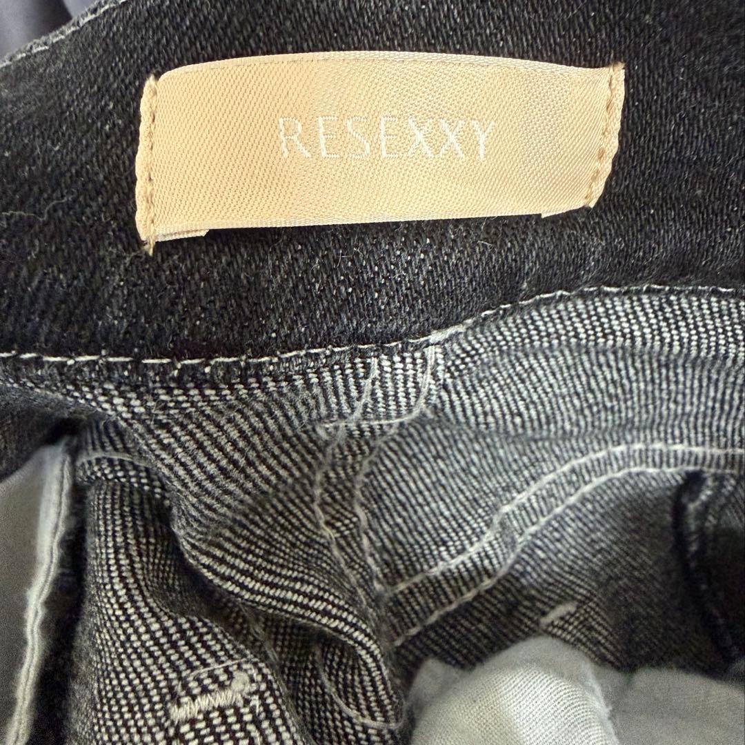 RESEXXY リゼクシー　カットアウトリボンデニムパンツ　ブラック　M