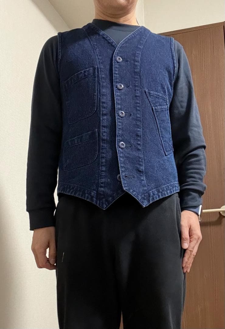 刺し子 インディゴベスト Soundman MARSY
