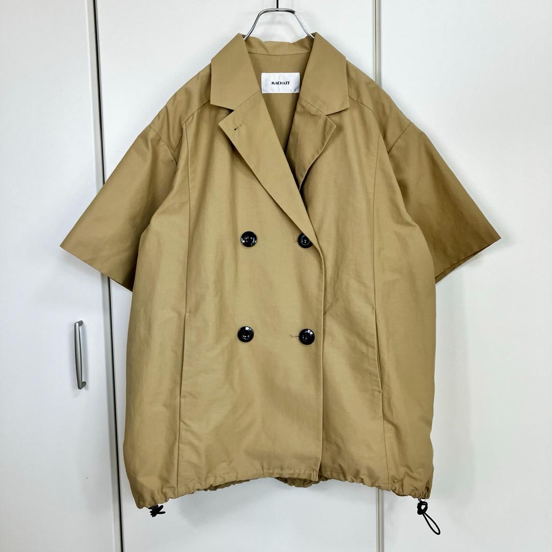 マチャット ハーフスリーブ グログラントレンチジャケット ベージュ