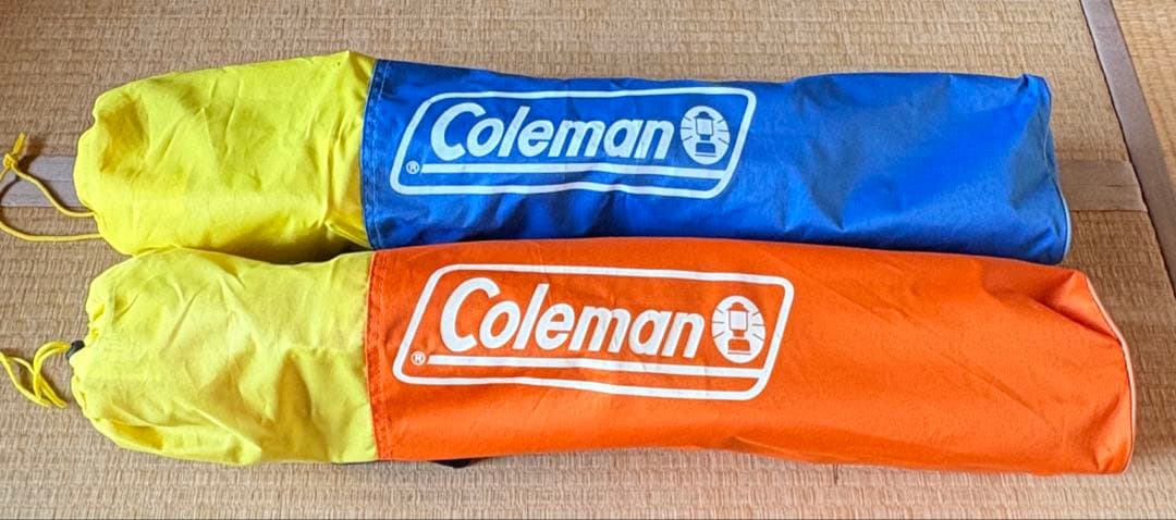 【廃番】コールマン　ビーチチェア　ブルー　オレンジ　ローチェア