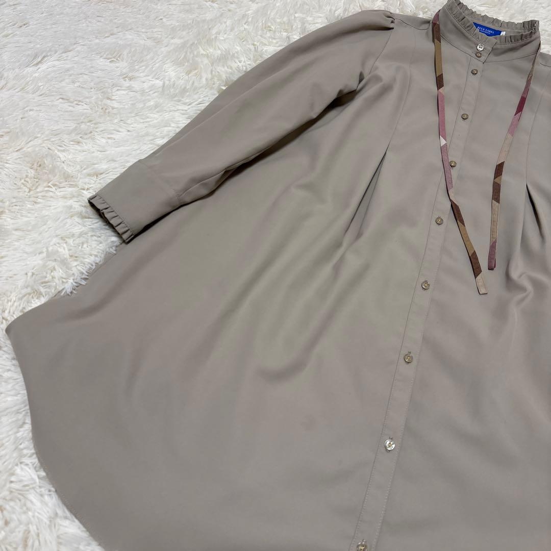 ▪️ ブルーレーベルクレストブリッジ　スタンドカラー ひざ丈 36 ベージュ