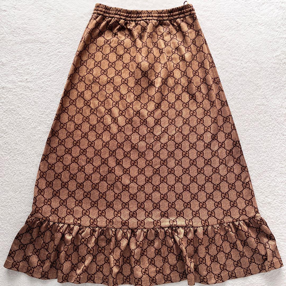 未使用級 極美品✨GUCCI グッチ　 テクニカルジャージスカート GG柄