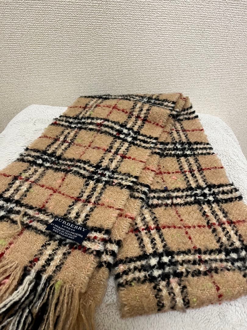 BURBERRY チェック柄マフラー ベージュ