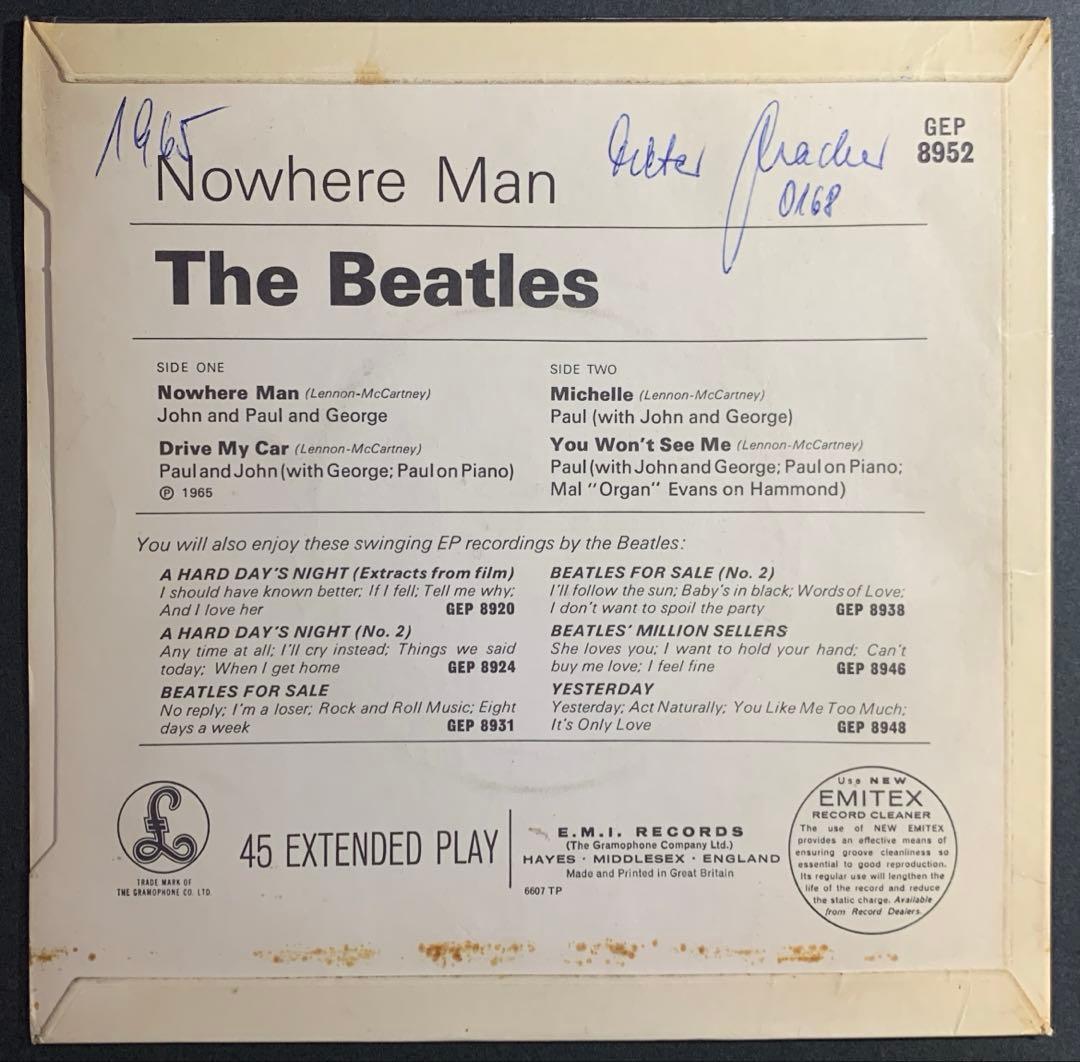 The Beatles / Nowhere Man UK盤7\"EP
