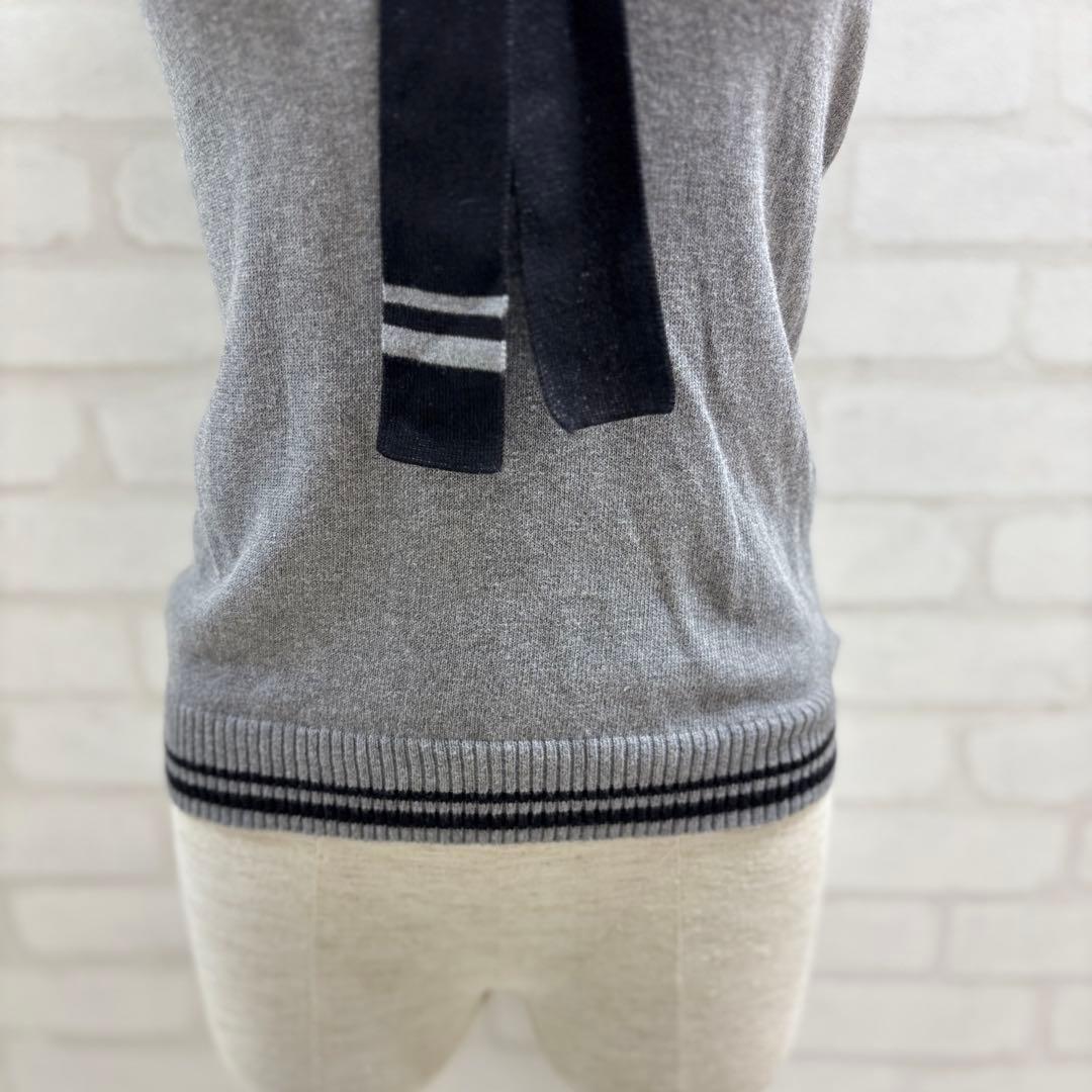 BURBERRY BLUE LABEL グレー M ポロシャツ ネクタイ付き