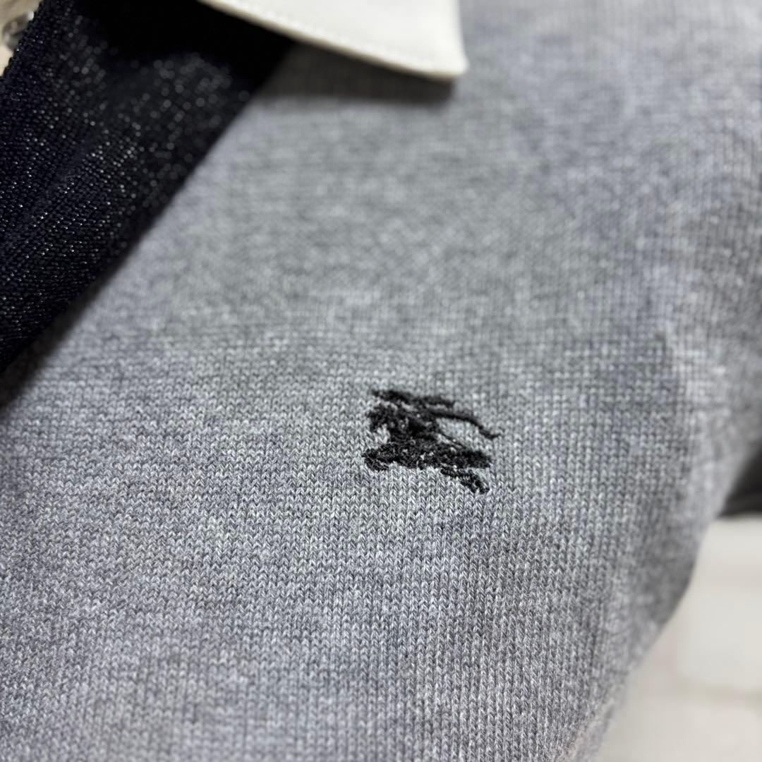 BURBERRY BLUE LABEL グレー M ポロシャツ ネクタイ付き