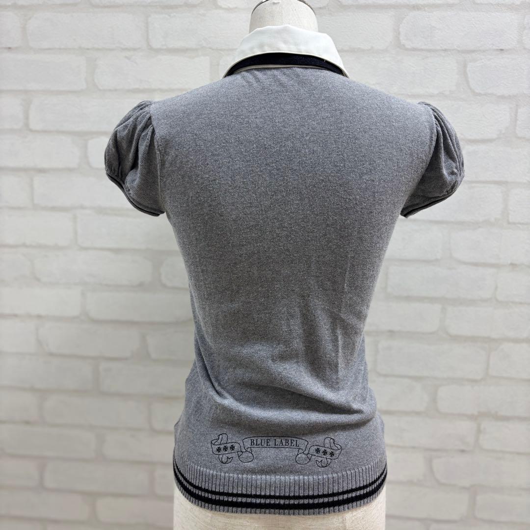 BURBERRY BLUE LABEL グレー M ポロシャツ ネクタイ付き