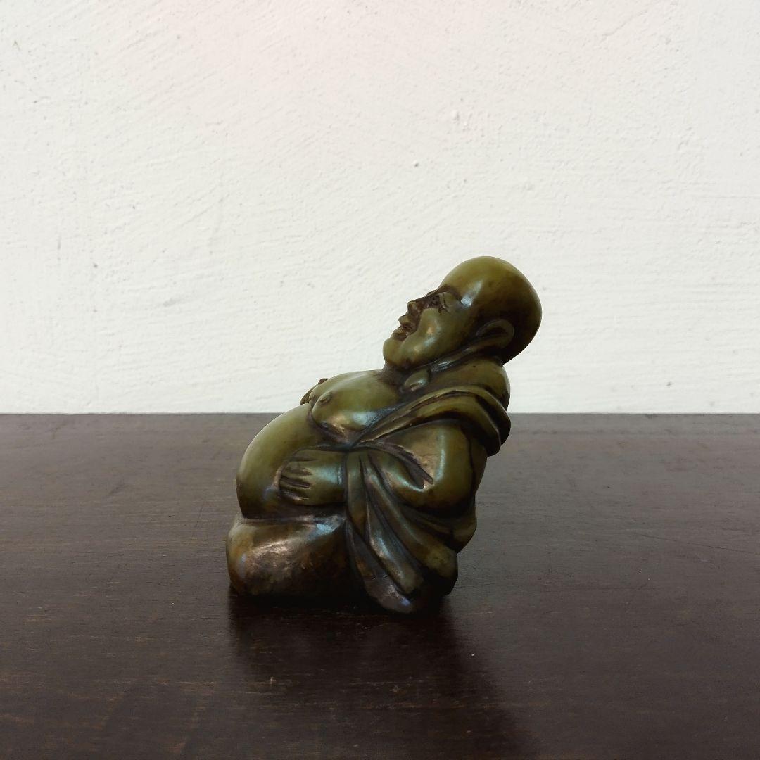 中国美術 天然石 彫刻 布袋 仏像 置物