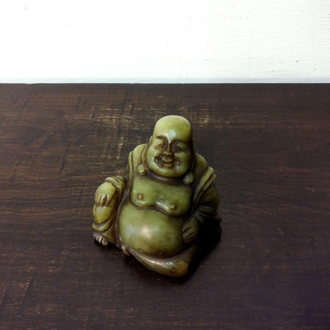 中国美術 天然石 彫刻 布袋 仏像 置物