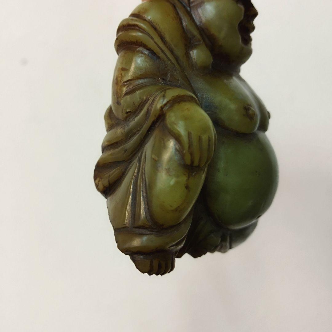 中国美術 天然石 彫刻 布袋 仏像 置物