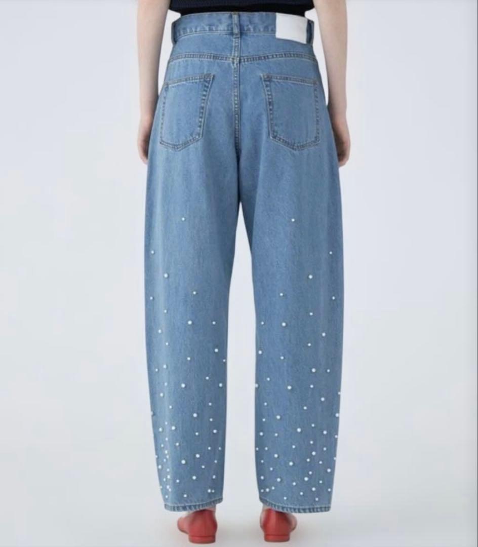 ★美品★MACPHEE パールデニム コクーンテーパードパンツ