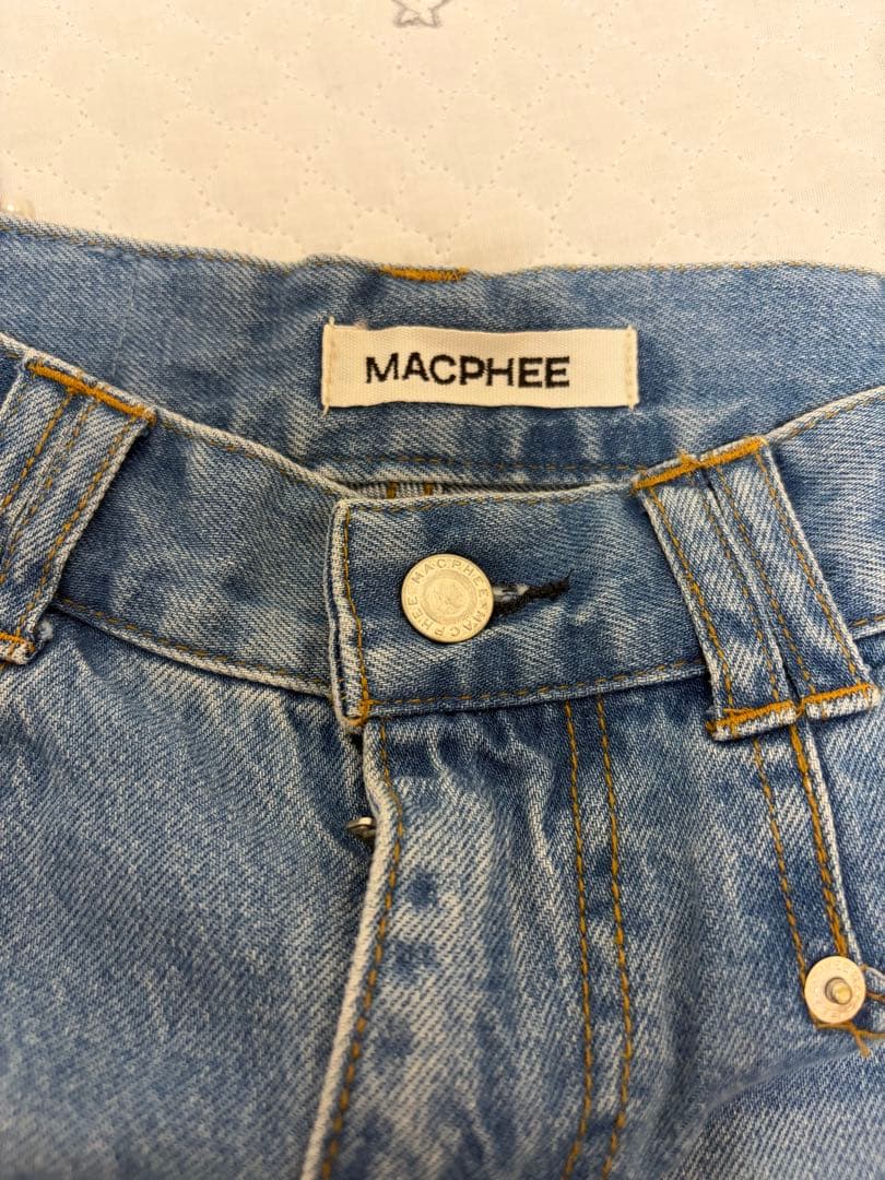 ★美品★MACPHEE パールデニム コクーンテーパードパンツ