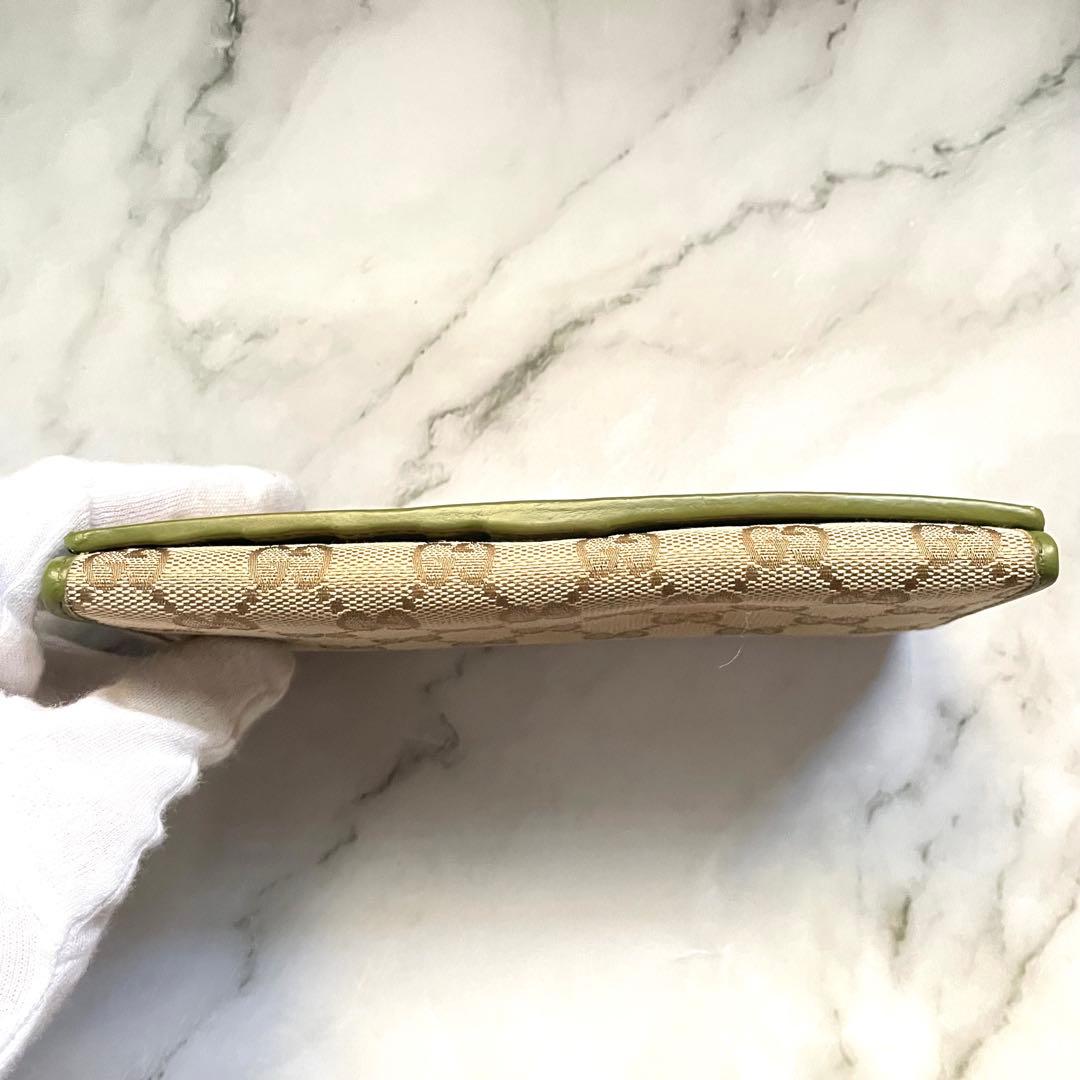 GUCCI グッチ　長財布　GG キャンバス　2つ折り財布　美品　0114-③