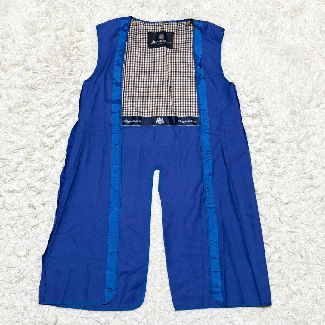 美品 アクアスキュータム トレンチコート 青 ライナー付き