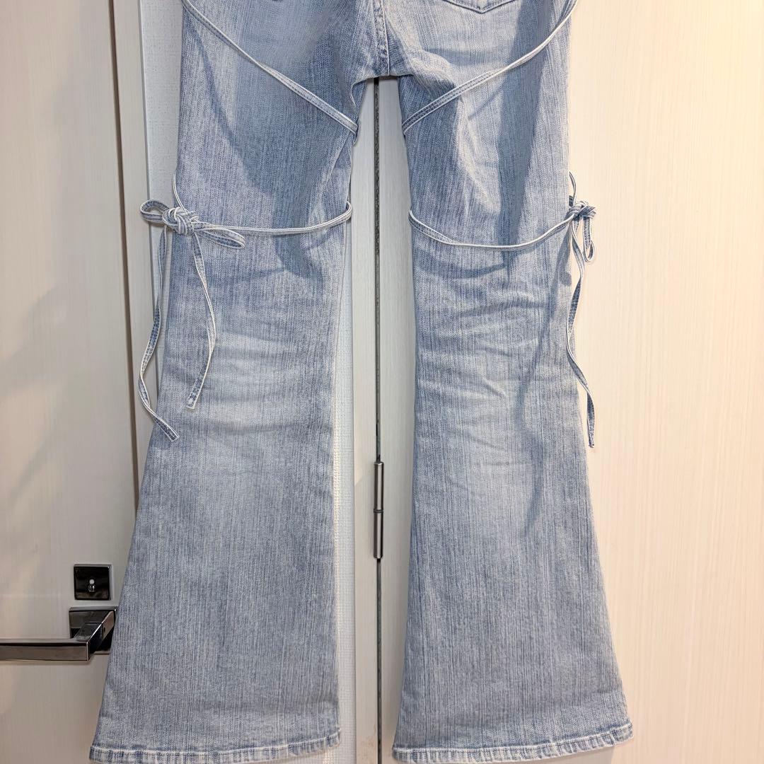 ♡ ダーリッチ Darich ♡ ピコレースハイウエストフレアデニム XS