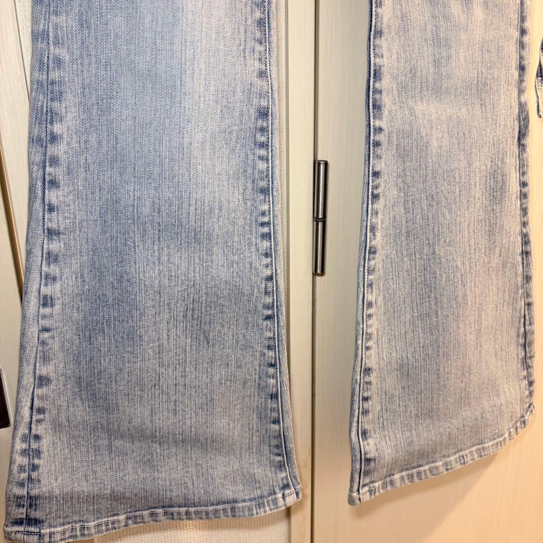 ♡ ダーリッチ Darich ♡ ピコレースハイウエストフレアデニム XS