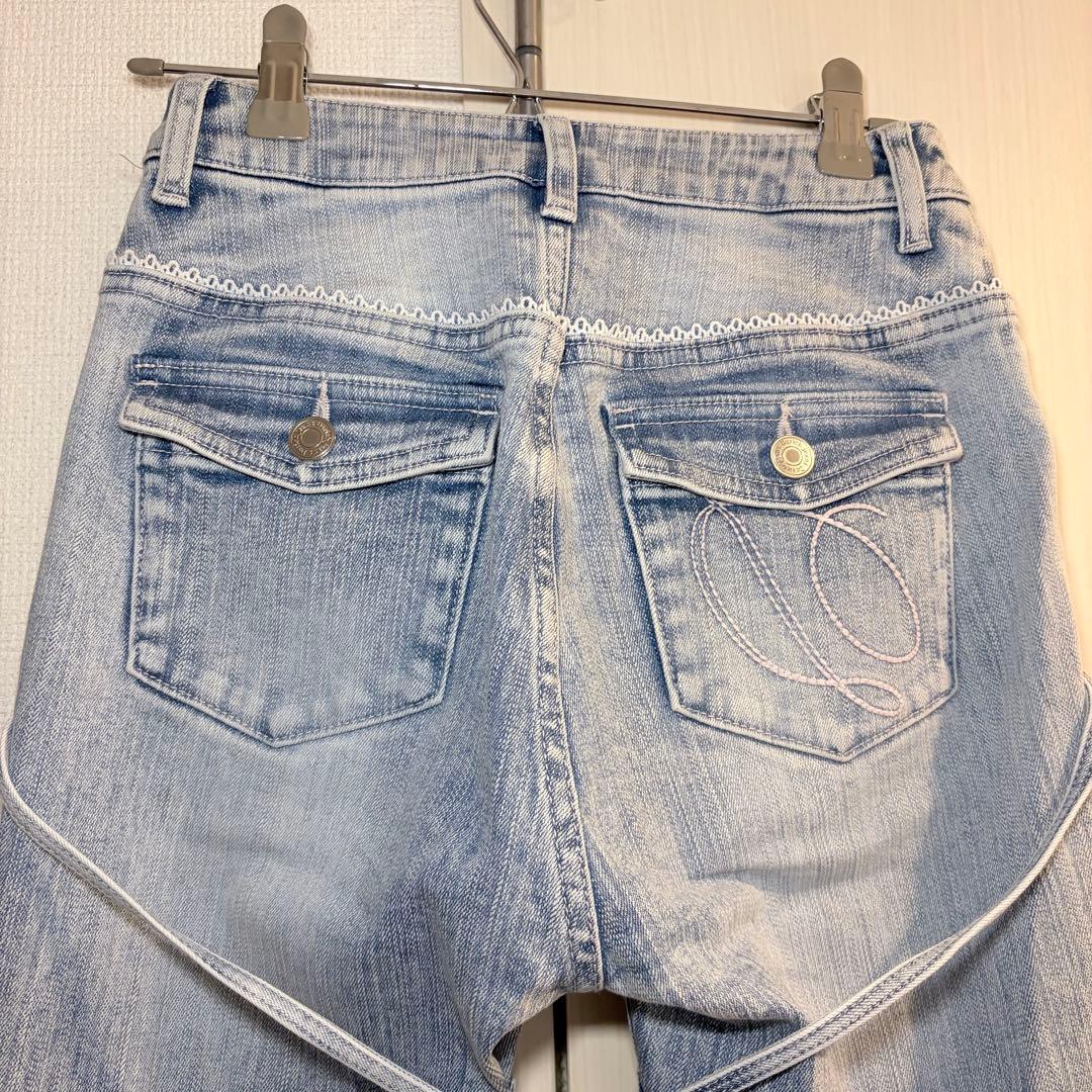 ♡ ダーリッチ Darich ♡ ピコレースハイウエストフレアデニム XS