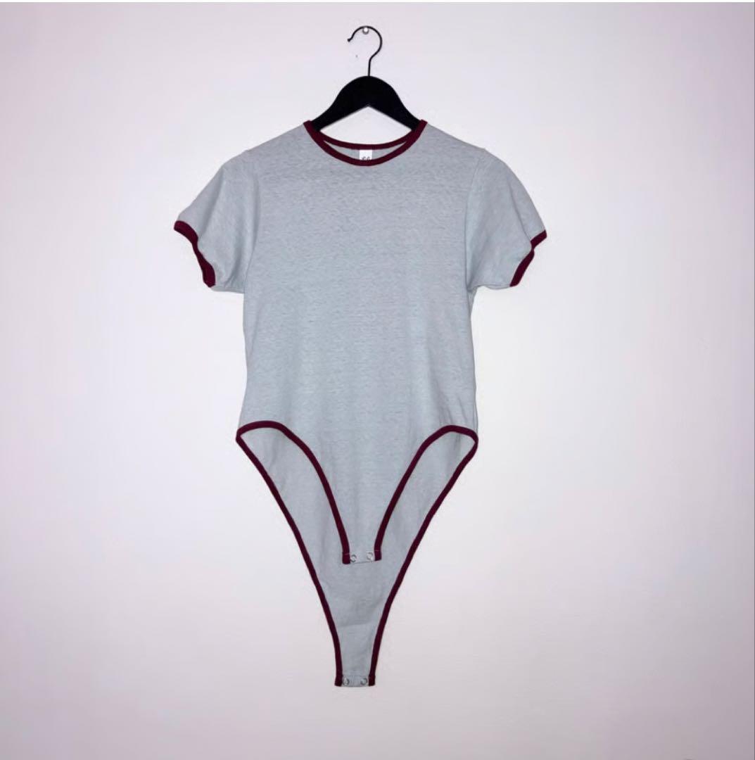 【美品】fifi collection パイピングボディスーツ/iceblue