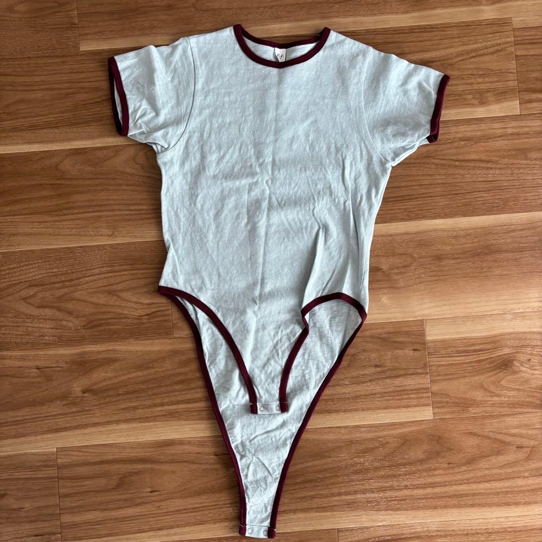 【美品】fifi collection パイピングボディスーツ/iceblue