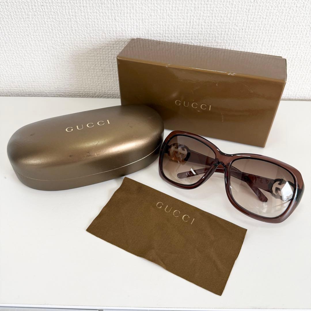 【美品】GUCCI グッチ インターロッキング サングラス ロゴ 箱あり)
