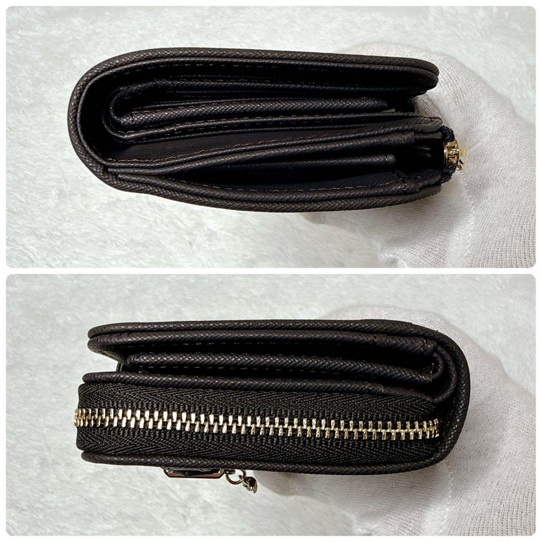 極美品✨ ピンキー＆ダイアン パドロック Ｌ字ファスナー 二つ折り財布 ブラウン